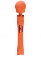 Оранжевый жезловый вибромассажер Vim Vibrating Wand - 31,3 см.